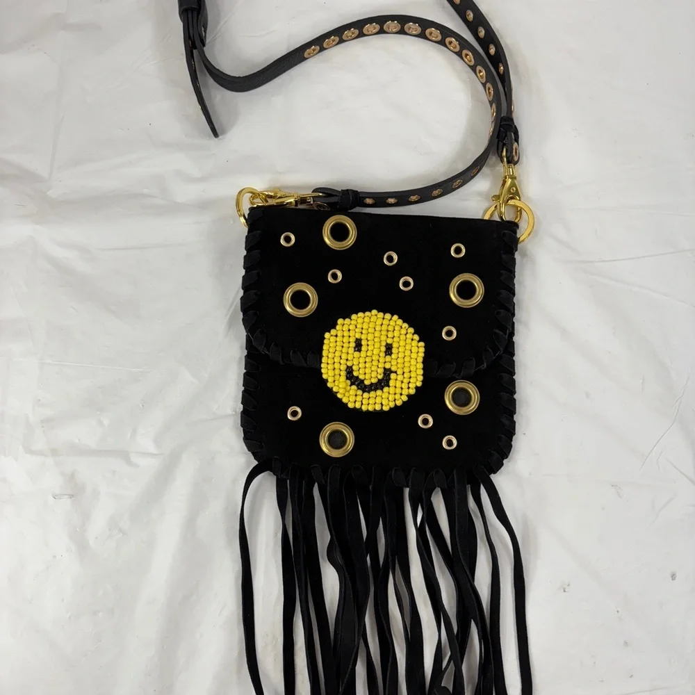 Leather Fringe Crossbody Bag
